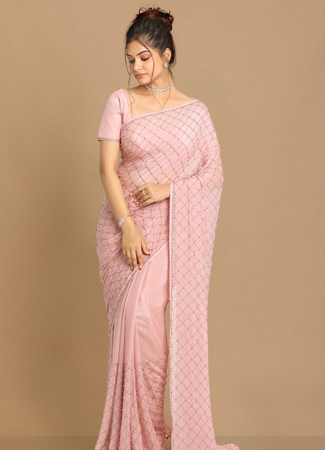 Princessy Pink Saree image number 0